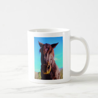 Paarse paarden met groene mond koffiemok