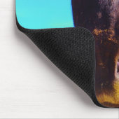 Paarse paarden met groene mond muismat (Hoek)