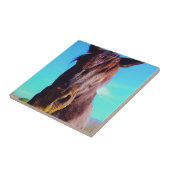 Paarse paarden met groene mond tegeltje (Zijkant)