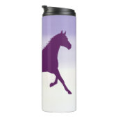 Paarse paarden op Light Paars Ombre Thermosbeker (Geroteerd rechts)