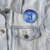 Paarse paarden ronde button 5,7 cm (In situ)