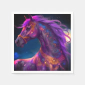 Paarse paarden servet (Voorkant)