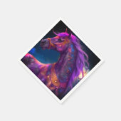 Paarse paarden servet (Hoek)