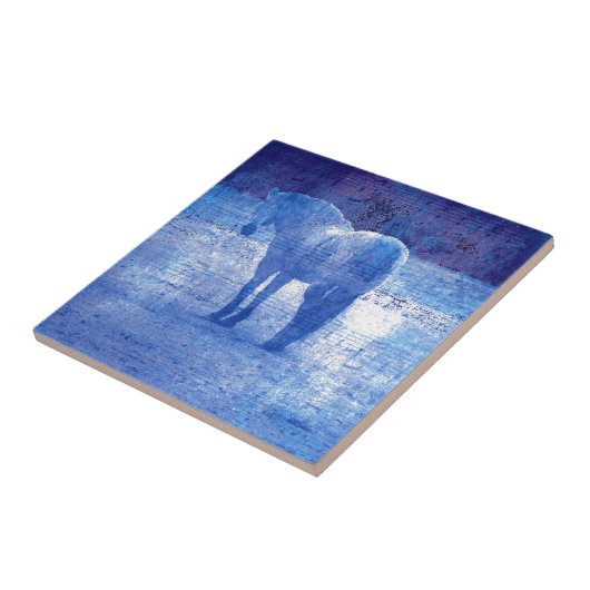 Paarse paarden tegeltje (Zijkant)