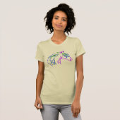 Paarse paardengebaar met T-shirt van KOH (Voorkant volledig)