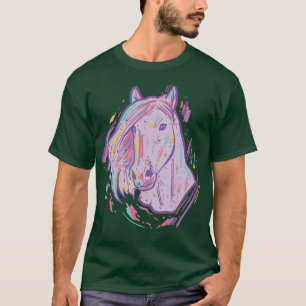 Paarse paardenpestraan voor het schilderen van paa t-shirt