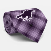 Paarse paardenraces stropdas (Opgerold)