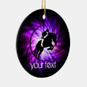 Paarse Paardensport Keramisch Ornament (Rechts)