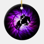 Paarse Paardensport Keramisch Ornament (Achterkant)