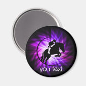 Paarse Paardensport Magneet (Voorkant / Achterkant)