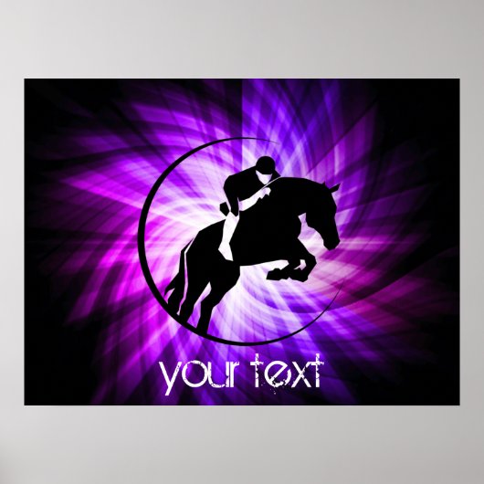 Paarse Paardensport Poster (Voorkant)