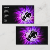 Paarse Paardensport Visitekaartje (Voorkant / Achterkant)