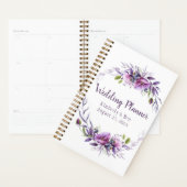 Paarse Paars Lavendel Bloemige Trouwplanner Planner (Display)
