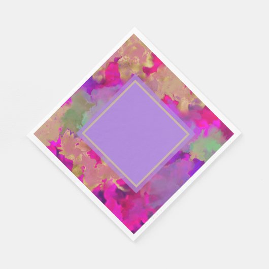 Paarse, paarse en goudmarmer servet (Hoek)