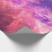 Paarse Paarse Sterrenhemel Kosmische Melkweg Hemel Cadeaupapier (Hoek)