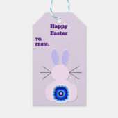 Paarse paasbont Labels Cadeaulabel (Achterkant)