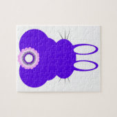 Paarse paasbunny, 110 stuks, puzzle legpuzzel (Horizontaal)