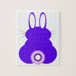 Paarse paasbunny, 110 stuks, puzzle legpuzzel