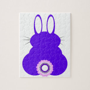 Paarse paasbunny, 110 stuks, puzzle legpuzzel