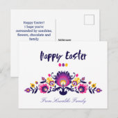 Paarse paasfolklore, aangepast Briefkaart tekst (Voorkant / Achterkant)