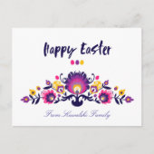 Paarse paasfolklore, aangepast Briefkaart tekst (Voorkant)