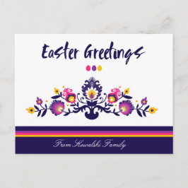 💜 Paarse paasfolklore, aangepaste tekst Briefkaar Briefkaart