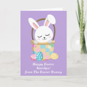  Paarse paashaas  Kinderen Kaart (Voorkant)