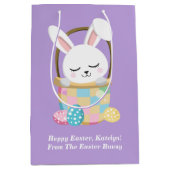  Paarse paashaas  Kinderen Medium Cadeauzakje (Voorkant)