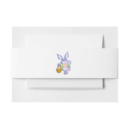 Paarse paashaas uitnodigingen wikkel (Voorkant Voorbeeld)