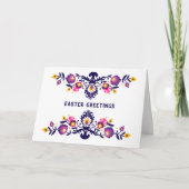 Paarse paasmakerij Folklore aangepaste tekst Kaart (Voorkant)