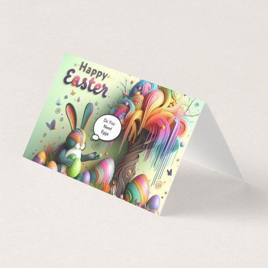 Paarse paasnijlpaard kaart (Voorkant)