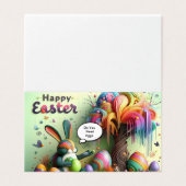 Paarse paasnijlpaard kaart (Buitenkant ongevouwen)