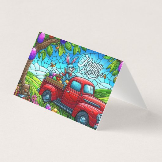 Paarse paasnijlpaard kaart (Voorkant)