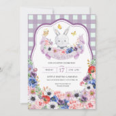 Paarse paaspaaspap Easter Hunt Kaart (Voorkant)