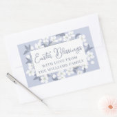  Paarse paaspartij Rechthoekige Sticker (Envelop)