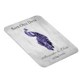 Paarse Pacock sparen de Datum Magnet Magneet (Rechterzijde)