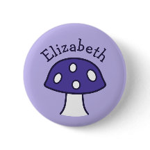 Paarse paddenstoel Naam Button