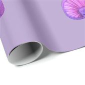 Paarse paddenstoelenfeest cadeaupapier (Rol Hoek)