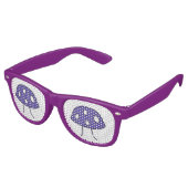 Paarse Paddestoel Retro Party Shades Retro Zonnebril (Gekanteld)