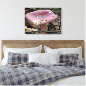 Paarse Paddestoel Verpakt Canvas Afdruk (Insitu (Slaapkamer))