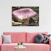 Paarse Paddestoel Verpakt Canvas Afdruk (Insitu (Woonkamer))