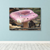 Paarse Paddestoel Verpakt Canvas Afdruk (Insitu (Houten vloer))