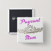 Paarse Pageant mama Vierkante Button 5,1 Cm (Voorkant /achterkant)