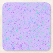 Paarse Paint Splatter Birthday Kartonnen Onderzetters (Voorkant)