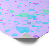 Paarse Paint Splatter Birthday Poster (Hoek)