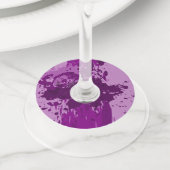 Paarse Paint Splatter - Party Supplies - Wijnglaslabel (Dichtbij)