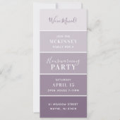 Paarse Paint Swatch Kaart Housewarming Party Invit (Voorkant)