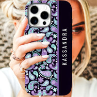 Paarse Paisley Aangepaste Naam