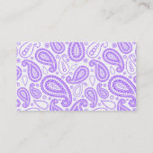 Paarse Paisley; Aloha, Hibiscus Visitekaartje (Achterkant)