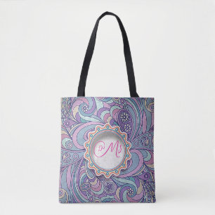 paarse Paisley Canvas tas